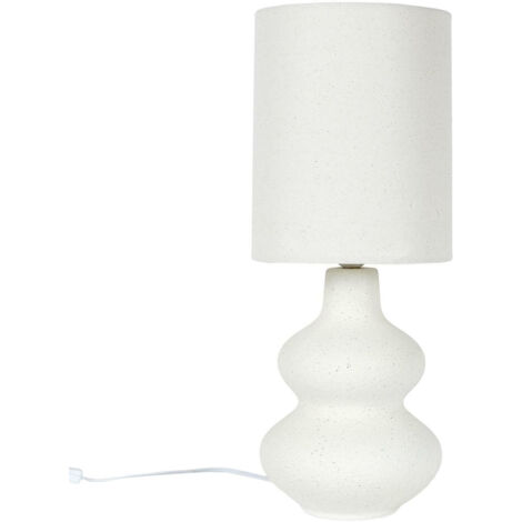 Tischleuchte Lamil, Keramik, creme