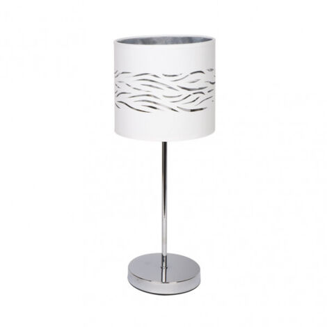 Tischleuchte Nebel 1xe14 chrom/weiß-silber 43x17x17 cm