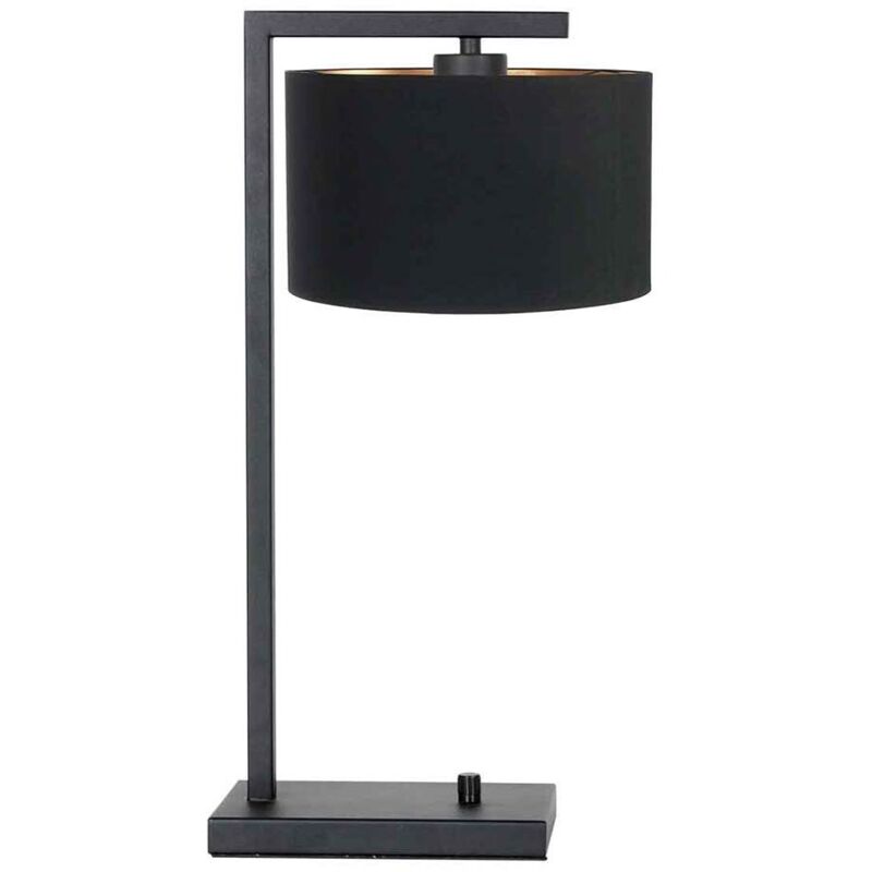 Tischlampe - Stang - Schwarz - Metall Stoff - - Steinhauer