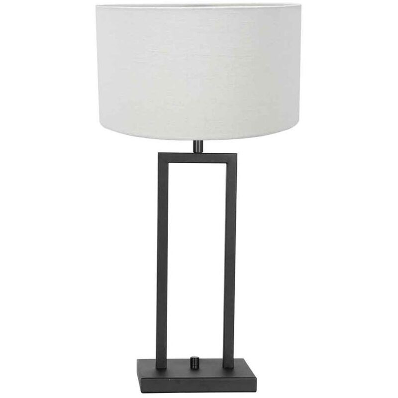 Tischlampe - Stang - Schwarz - Leinen Metall - Ø - Steinhauer