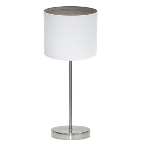 Tischleuchte tatiana 1xe14 nickel/weiß-mad.grau 42x17x17 cm