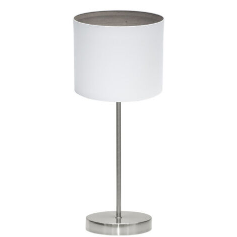 Tischleuchte tatiana 1xe14 nickel/weiß-mad.grau 42x17x17 cm
