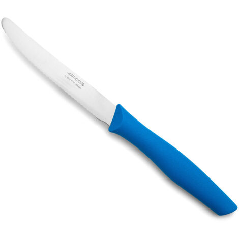 Tischmesser Arcos Nova 188823 in Nitrum Edelstahl und mango in Polypropylen, blaue 11 cm Klinge mit Deckel und Displaybox.