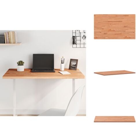 Tischplatte 100x60x2,5 cm Rechteckig Massivholz Buche - Holztischplatte - Buchenholzt Tischplatte - Rechteckige Tischplatte - Tischplatte Massiv - Wohnzimmer Dekoration