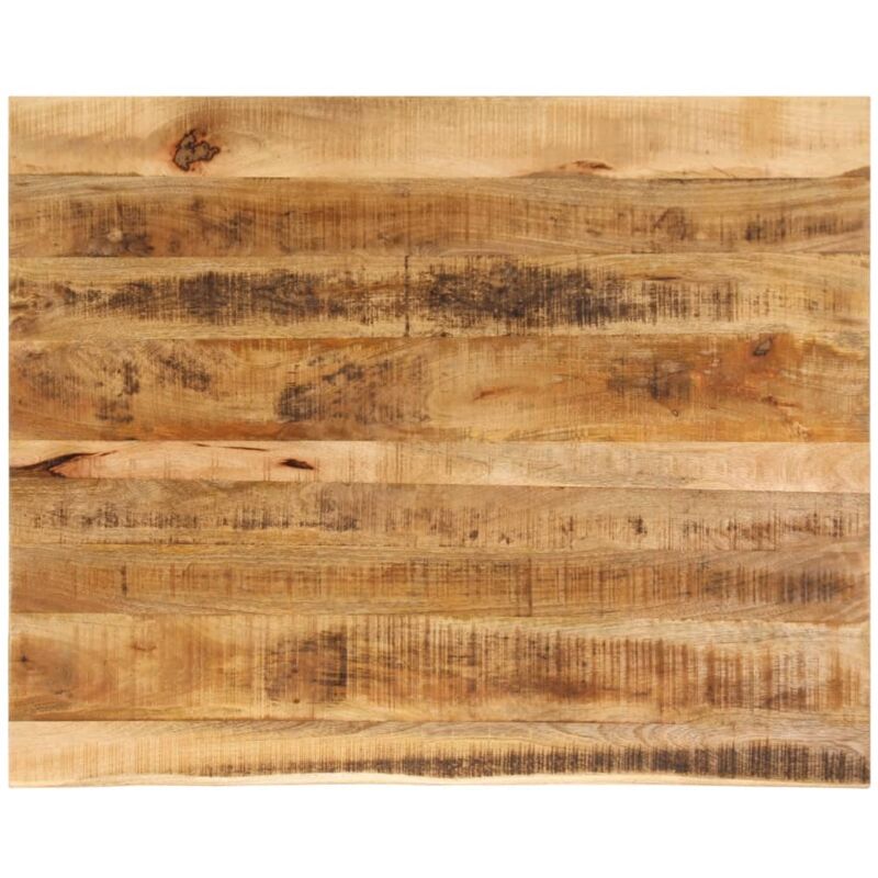 Tischplatte 90x80x2, 5 Cm Baumkante Massivholz Raues Mangoholz - Vidaxl