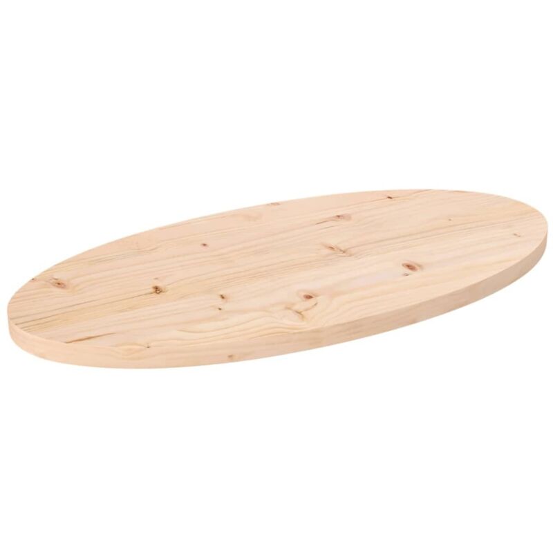 Tischplatte 80x40x2, 5 Cm Massivholz Kiefer Oval Vidaxl