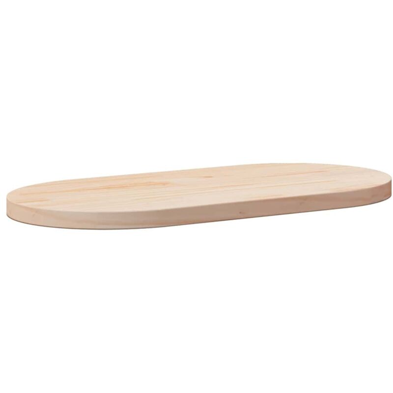 Tischplatte 90x45x2, 5 Cm Massivholz Kiefer Oval Vidaxl