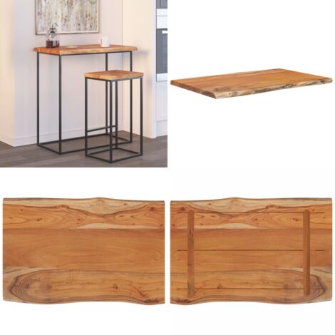 Tischplatte 60x40x2,5 cm Rechteckig Massivholz Akazie Baumkante - Holztischplatte - Akazienholzt Tischplatte - Esstisch Platte - Wohnzimmer Dekoration - DIY Möbel - Home & Living