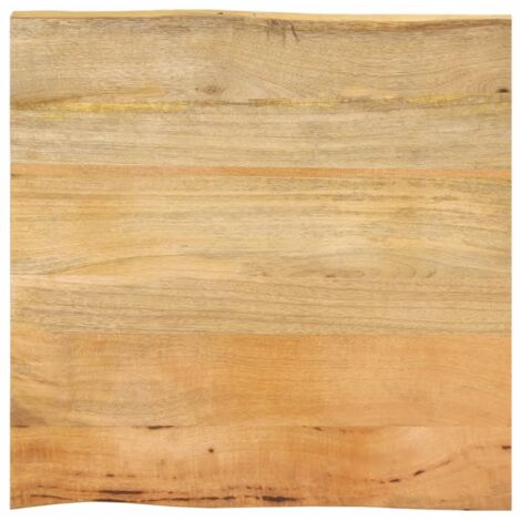 Tischplatte 80x80x2,5 cm, lebendiger Rand, Massivholz Mango