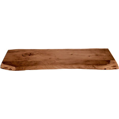 Tischplatte Baumkante Akazie Nuss 120 x 40 cm CURTIS