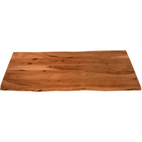 Tischplatte Baumkante Akazie Nuss 120 x 60 cm CURT