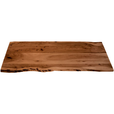 Tischplatte Baumkante Akazie Nuss 140 x 60 cm CURT