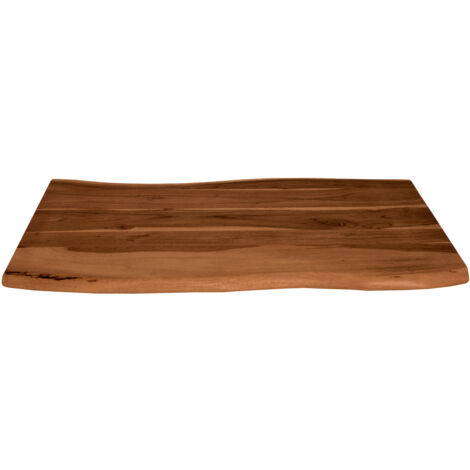 Tischplatte Baumkante Akazie Nuss 80 x 60 cm CURT