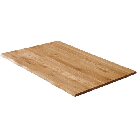 Tischplatte Baumkante Wildeiche 140 x 80 cm SESSA