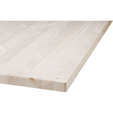 Tischplatte Fichte Oberfläche geschliffen 180 x 80 cm 28 mm Tischplatte