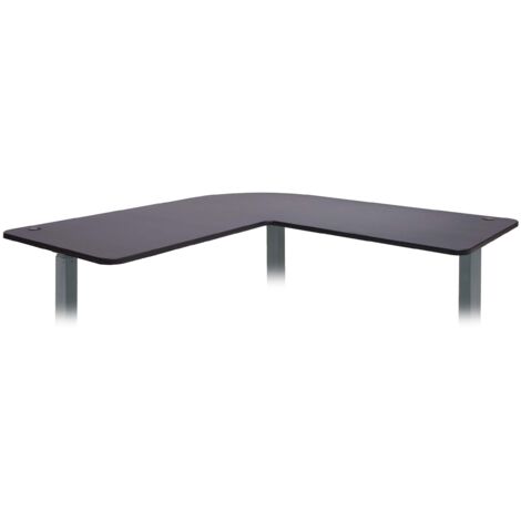 Tischplatte HHG-775 für Eck-Schreibtisch, Schreibtischplatte, 90° MVG-zertifiziert schwarz