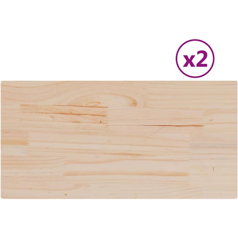Tischplatten 2 Stk. 60x30x1, 7 Cm Rechteckig Massivholz Kiefer Vidaxl