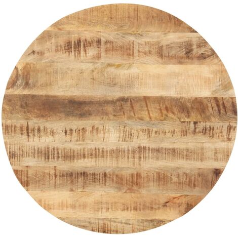 Tischplatte Massivholz Mango Rund 25-27 mm 80 cm vidaXL
