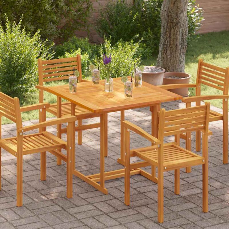 Tischplatte Massivholz Teak Quadratisch 90×90×2, 5 Cm Vidaxl