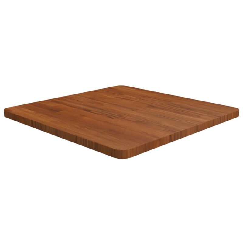 Tischplatte Quadratisch Dunkelbraun 60x60x2, 5cm Eiche Behandelt - Vidaxl