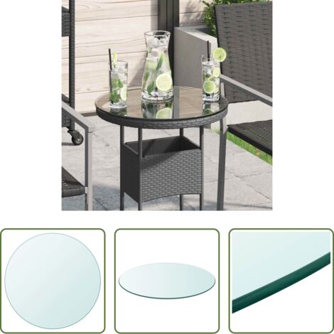 Tischplatte -  Tischplatte aus gehärtetem Glas rund 400 mm