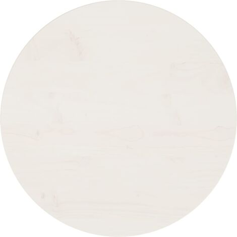 Tischplatte，Schreibtischplatte，Küchen Arbeitsplatte Weiß Ø50x2,5 cm Massivholz Kiefer CCA242964