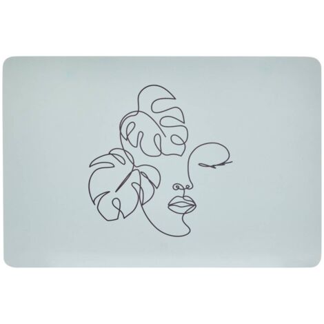Tischset Gesicht L45xp30xH0,2cm - Grün
