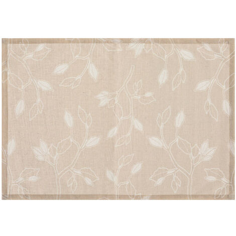 Tischset mit Blumenmuster, beige, 45 x 30 cm