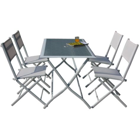 Tischset plus 4 Klappstühle ASTRO HFS-268