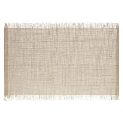 Tischteller 45x30 cm aus Jute, natur, mit Fransen