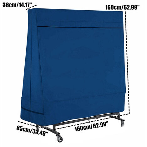 Tischtennis Tisch Staub Abdeckung Oxford Wasserdichte Outdoor Regen Uv Schutz Tennis Tisch Lagerung Abdeckung Mit Zipper,160x160x85x36CM