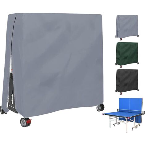 Tischtennisplatten Schutzhülle Abdeckung für Ping Pong Platte, Reißfest Winddicht UV-Beständig, 165x70x185cm (Grau)