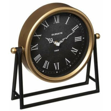 Tischuhr LUCA, Ø 21 cm, schwarz