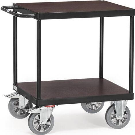 Tischwagen 2 Ladeflächen L700xB700mm grau Trgf.1200 kg FETRA