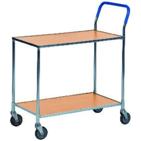 Tischwagen mit 2 Ladeflächen, Dekor Buche