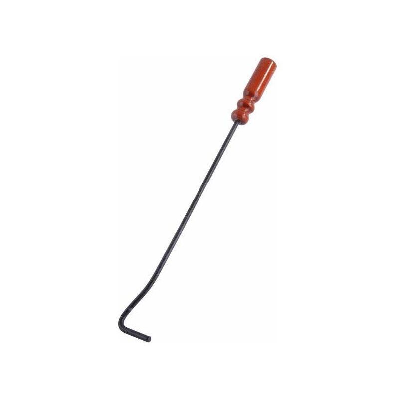 Mille - Lampe grise h 55 cm, poignée en bois.