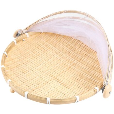 Tissé à la Main Alimentaire Panier Plateau Fruits LéGumes Pain de Rangement AtmosphèRe Simple Pique-Nique ExtéRieur Filet Couverture