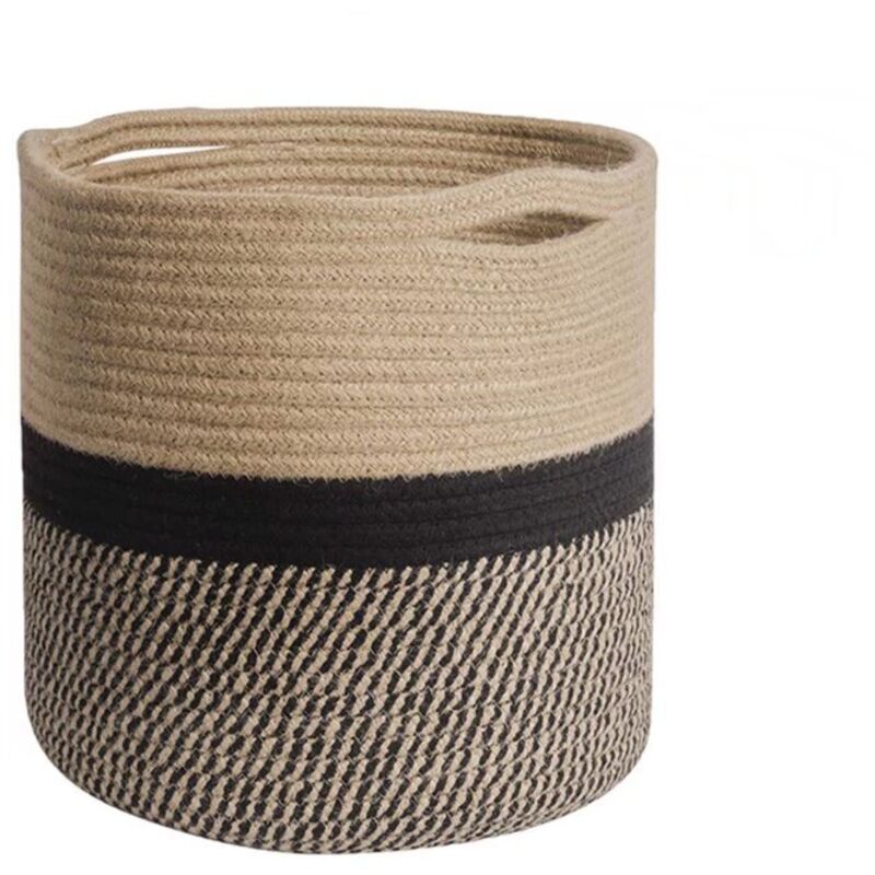 Tissé Panier en corde de coton pour plantes pour décoration intérieure de pot de fleurs panier à linge pliable panier de rangement domestique，2020CM