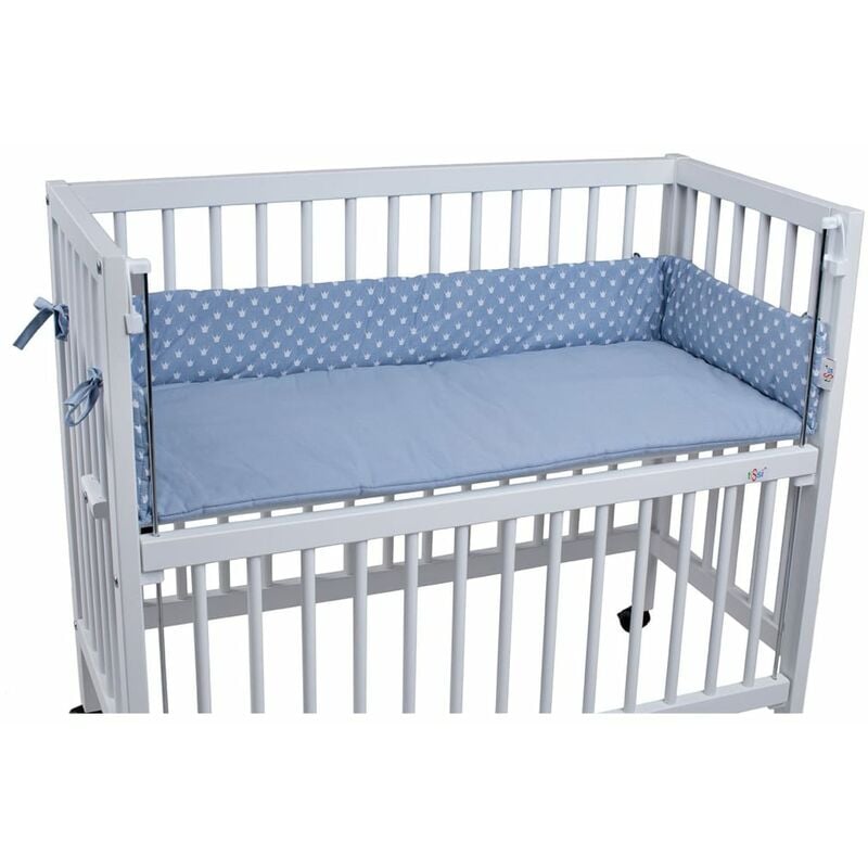 

Incrustación para la cuna MAXI Boxspring azul claro coronas - Azul - Tissi