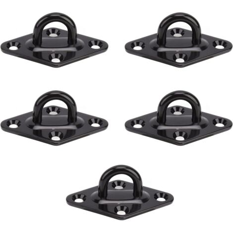 Tissting Lot de 5 Crochets en Acier Inoxydable 304 pour Plaque à œil, Crochets Muraux Robustes, Crochet en U pour Plaque à œil pour Lustres de Plafond, Ventilateurs de Plafond, Sacs de Sable(6mm)