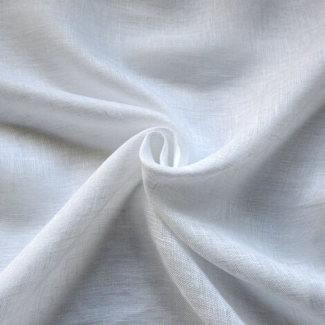 Tissu 100% lin bas plombé Blanc 300 cm