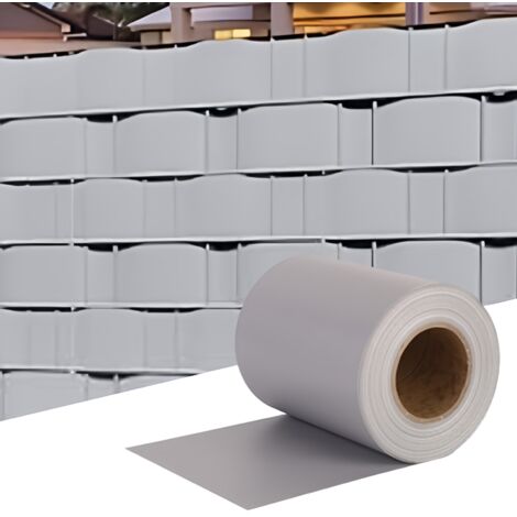 Tissu Brise-Vue PVC 35m x H19cm pour Clôture, Intimité et Décoration - COLORE: GRIGIO
