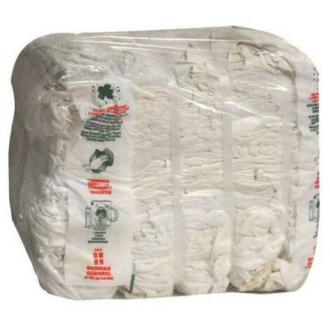 Tissu chiffon blanc mélangé, 10 kg