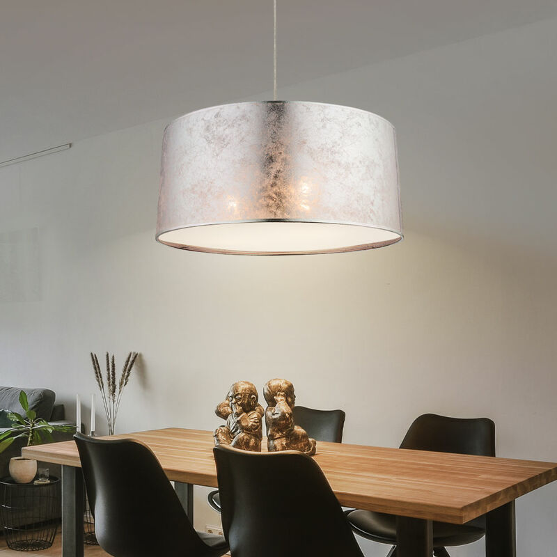 Etc-shop - Suspension LED 30 watts suspension en tissu plafonnier éclairage de plafond brillant