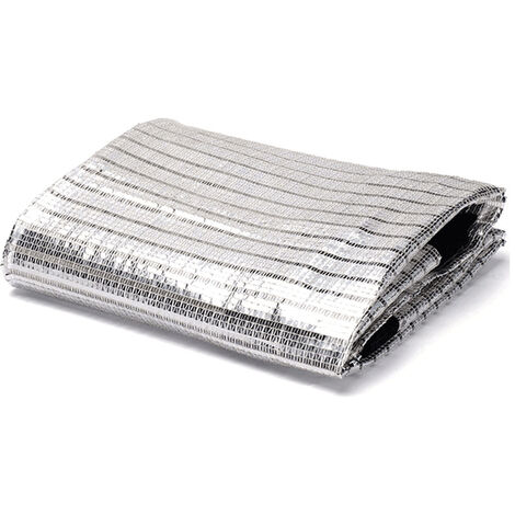 Tissu de Bloc UV perméable Filet de Protection Solaire extérieur Durable Filet de Papier d'aluminium réfléchissant 75% taux d'ombrage Balcon Jardinage de Toit （1X1m） 56Vingt