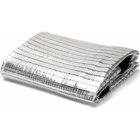 Tissu de Bloc UV perméable Filet de Protection Solaire extérieur Durable Filet de Papier d'aluminium réfléchissant 75% taux d'ombrage Balcon Jardinage de Toit （1X3m）
