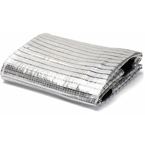 Tissu de Bloc UV perméable Filet de Protection Solaire extérieur Durable Filet de Papier d'aluminium réfléchissant 75% taux d'ombrage Balcon Jardinage de Toit （1X3m）