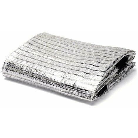 Tissu de Bloc UV perméable Filet de Protection Solaire extérieur Durable Filet de Papier d'aluminium réfléchissant 75% taux d'ombrage Balcon Jardinage de Toit （2X2m）