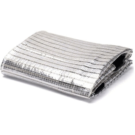 Tissu de Bloc UV perméable Filet de Protection Solaire extérieur Durable Filet de Papier d'aluminium réfléchissant 75% taux d'ombrage Balcon Jardinage de Toit (2X2m)
