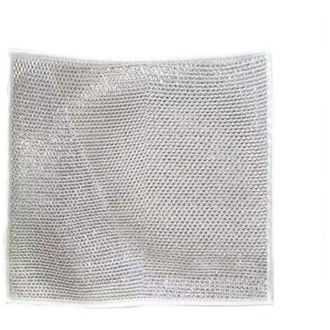 Tissu de Nettoyage en Acier Inoxydable pour Casseroles et Poêles, Éponge Ménagère Antiadhésive et Résistante